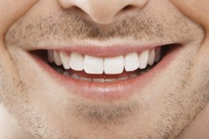 close-up of man’s smile