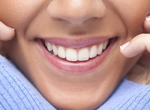 Closeup of flawless smile