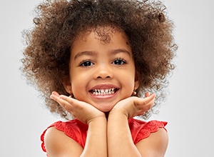 Young girl smiling