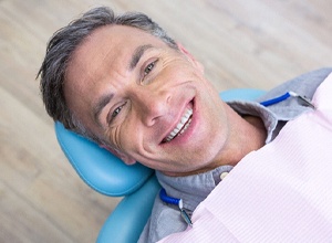 happy male dental patient