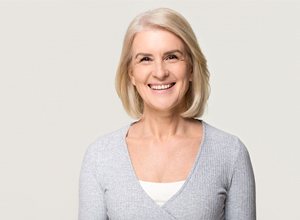 happy senior woman